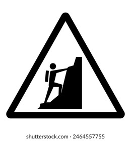 Hiking Up Rocks Symbol Sign, Vector Illustration, Isolate On White Background Label .EPS10
