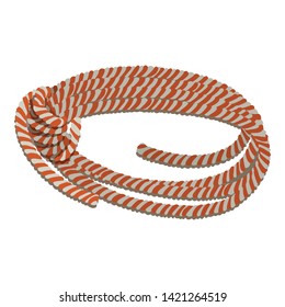 Hiking rope icon. Cartoon of hiking rope vector icon for web design isolated on white background