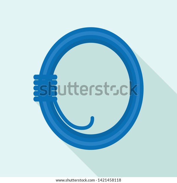 Hiking rope icon. Flat illustration of hiking rope\
vector icon for web\
design