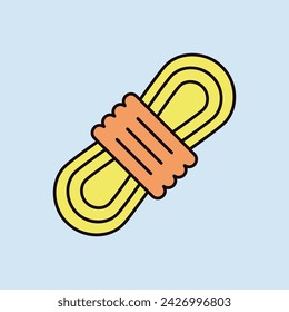 Hiking rope vector isolated icon. Camping sign. Graph symbol for travel and tourism web site and apps design, logo, app, UI