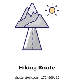 Hiking Route Vector icon which can easily modify or edit

