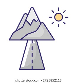 Hiking Route Vector icon which can easily modify or edit

