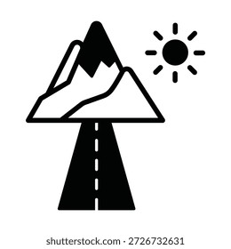 Hiking Route Vector icon which can easily modify or edit

