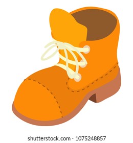 Hiking shoe icon. Isometric illustration of hiking shoe vector icon for web