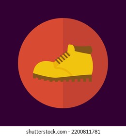 Hiking shoe icon. Modern icon element illustration. Flat color icon. Futuristic icon for web, computer, technology. Vector eps 10