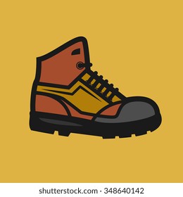 Hiking shoe, vector illustration