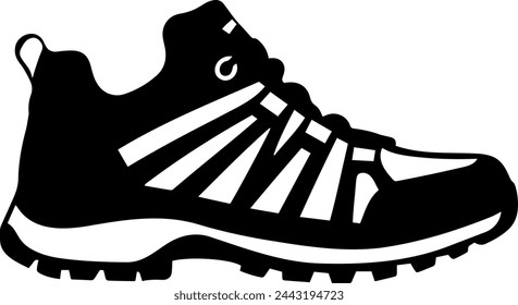 Zapato de senderismo ilustración vectorial, zapato de senderismo aislado sobre fondo blanco
