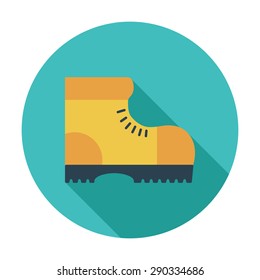 Hiking shoes. Flat vector icon for mobile and web applications. Vector illustration.