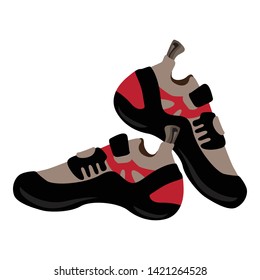Hiking shoes icon. Cartoon of hiking shoes vector icon for web design isolated on white background