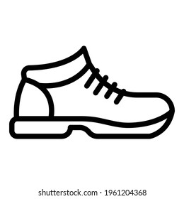 Hiking shoes icon. Outline Hiking shoesvector icon for web design isolated on white background