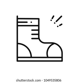 Hiking Shoes Line Icon. Trekking Boots Sign and Symbol.