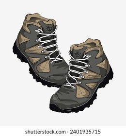 hiking shoes Vector Image And Illustration