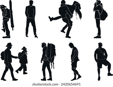 hiking, silhouette, walking, extreme, walking design