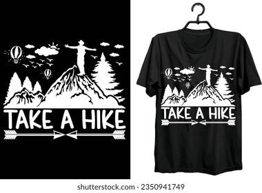 Hiking Svg T-shirt Design. Funny Gift Item Hiking T-shirt Design For Hikers. Typography, Custom, Vector t-shirt design. World All Hiker T-shirt Design.