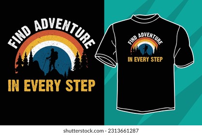 hiking t shirt design for adventure lovers svg