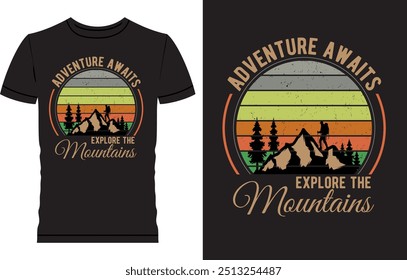 Wandern T-Shirt-Design, Outdoor T-Shirt-Design, Abenteuer T-Shirt-Design, Ich werde zu wandern