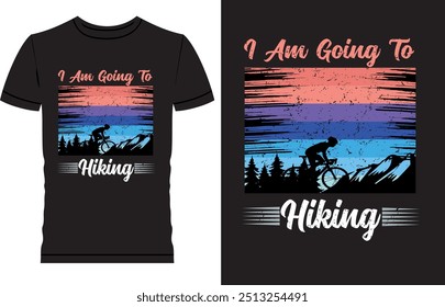 Wandern T-Shirt-Design, Outdoor T-Shirt-Design, Abenteuer T-Shirt-Design, Ich werde zu wandern