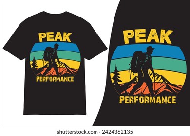 Hiking t shirt design, Hiking t-shirt design Vector, Hiking retro vintage t shirt design
