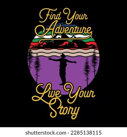 hiking t shirt design vector, hiking t shirt graphic element, adventure t shirts, hiking retro vintage tshirt, Outdoor Adventure Inspiring Motivation Quote