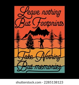 hiking t shirt design vector, hiking t shirt graphic element, adventure t shirts, hiking retro vintage tshirt, Outdoor Adventure Inspiring Motivation Quote