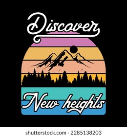 hiking t shirt design vector, hiking t shirt graphic element, adventure t shirts, hiking retro vintage tshirt, Outdoor Adventure Inspiring Motivation Quote