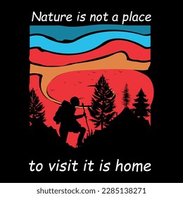 hiking t shirt design vector, hiking t shirt graphic element, adventure t shirts, hiking retro vintage tshirt, Outdoor Adventure Inspiring Motivation Quote