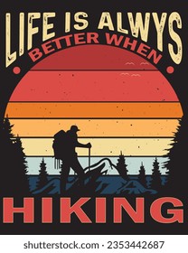 diseño de camisetas de excursión, diseño vectorial, todos los días es una nueva aventura, no todos los que deambulan están perdidos, hagan una caminata.