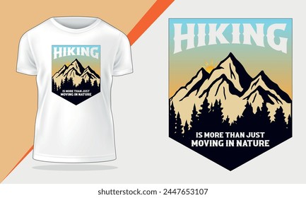 Hiking T Shirt Design Vector