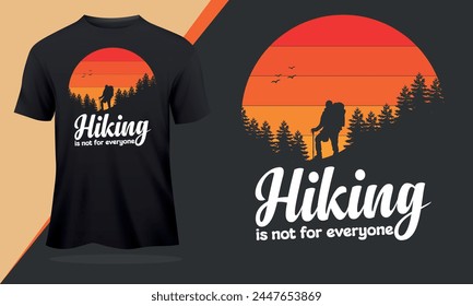 Hiking T Shirt Design Vector