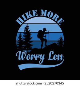 hiking t shirt design vector illustration
