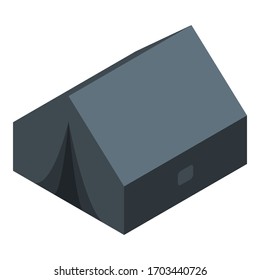 Hiking tent icon. Isometric of hiking tent vector icon for web design isolated on white background