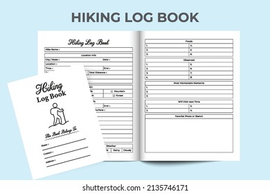 Hiking Tracker Notebook. Hiking Location And Other Information Checker Journal. Interior Of A Logbook. Tour And Travel Information Planner Notebook Template. Trail Tracker Logbook.