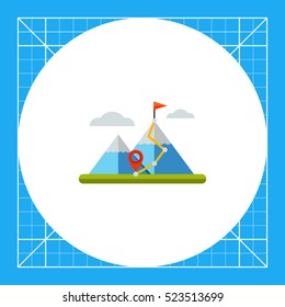 Hiking Trail in Mountains Icon