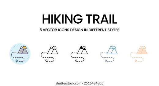 Hiking Trail vector icon ready to use vector illustration
