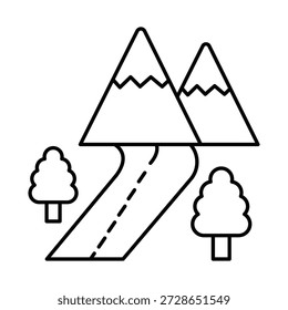 Icono del Vector del sendero que puede modificar o editar fácilmente

