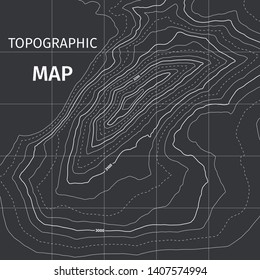Hiking, traveling, camping outdoor vacation backgrounds for advertisement. Tourism and recreation brochure. Vector contour topographic map. Topography and geography map grid abstract backdrop.