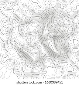 Hiking, traveling, camping outdoor vacation backgrounds for advertisement. Tourism and recreation brochure. Vector contour topographic map. Topography and geography map grid abstract backdrop.