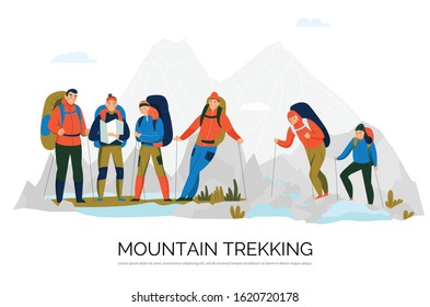 mountain trekking equipment