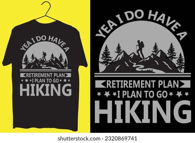 hiking tshart art vector design