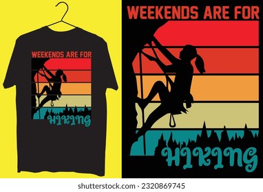 hiking tshart art vector design