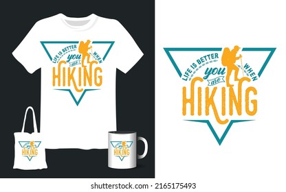 Hiking, T-shirt, Bag, Mug Design