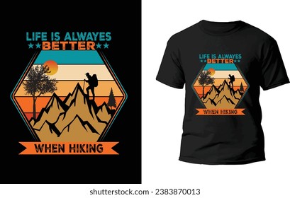 Hiking t-shirt, Camping t-shirt design vector file