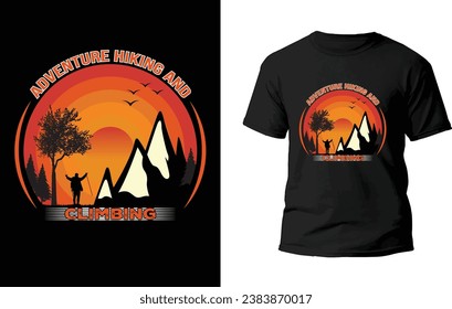 Hiking t-shirt, Camping t-shirt design vector file