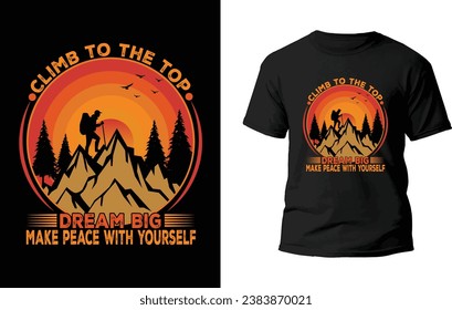 Hiking t-shirt, Camping t-shirt design vector file