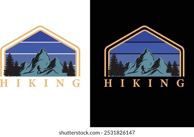 Hiking t-shirt design, adventure t-shirt design.