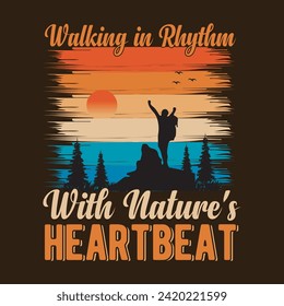 Hiking t-shirt design, Adventure wild camping explore nature, outdoor adventure t-shirt design, campfire, wild, typography, mountain vector, camping, typography, hiking, typography t-shirt