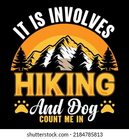 Hiking t-shirt design, bundle, elements, beer vector, mountain illustration