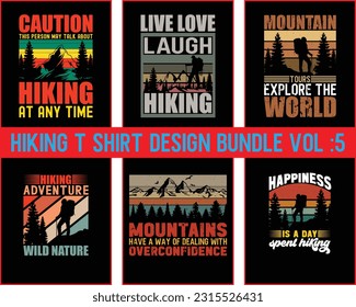 Hiking t-shirt design Bundle Vol 5,Vector camping T shirt design, camping shirt, Outdoor Adventure Inspiring Motivation Quote, camping, hiking, outdoor, typography T shirt design Collection