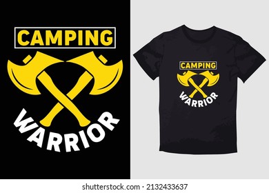 HIKING T-SHIRT DESIGN CAMPING WARRIOR