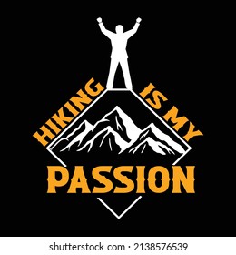 Hiking T-shirt design custom  and creative design